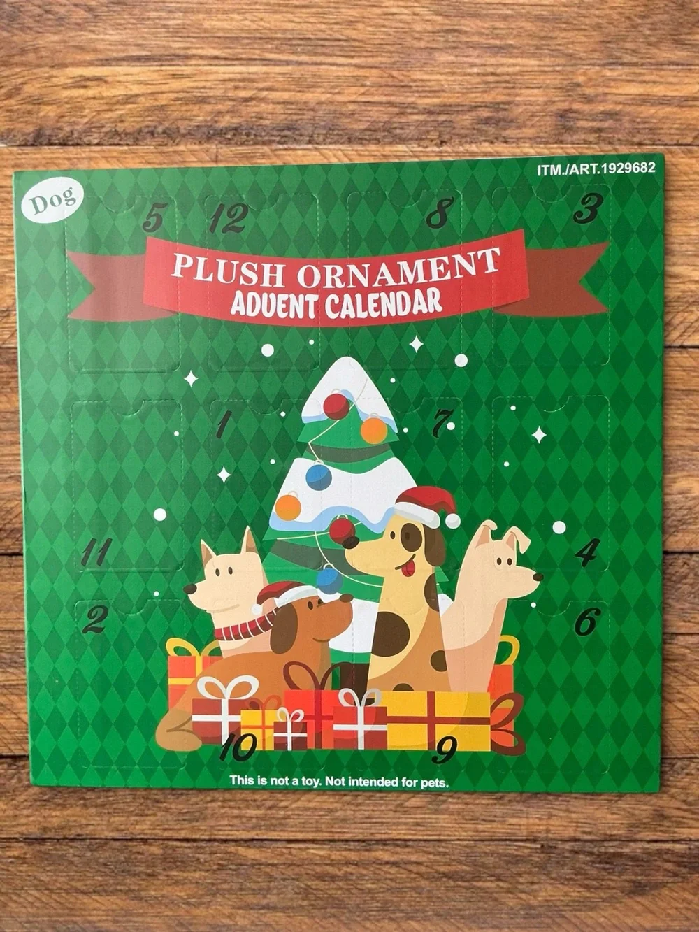 Costco Advent Calendar 12 Day Dog Plush Ornament Christmas